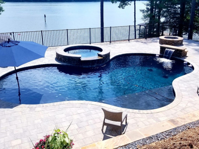 Gunite Pool Constructed at Lay Lake Alabama