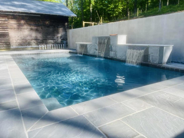 Designed Gunite Pool with Natural Stone
